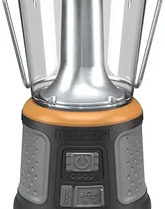 lampe rechargeable (Duracell 2000 lumen tri-power rechargeable lantern Solar power)