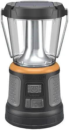 lampe rechargeable (Duracell 2000 lumen tri-power rechargeable lantern Solar power)